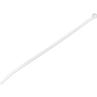 Startech 10"(25cm) Cable Ties, 1/8"(4mm) wide, 2-5/8"(68mm) Bundle Diameter, 50lb(22kg) Tensile Strength, Nylon Self Locking Zip Ties w/ Curved Tip, 94V-2/UL Listed, 100 Pack, White - Nylon 66 Plastic - TAA (CBMZT10N) - cable tie - TAA Compliant