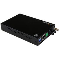 Startech 10/100 Mbps Ethernet to Fiber Optic Media Converter - Steel - Chassis Mount - ST Multimode - 1310nm - 2km (ET90110ST2) - fibre media converter - 10Mb LAN, 100Mb LAN