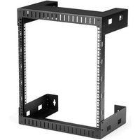 StarTech.com 2-Post 12U Heavy-Duty Wall-Mount Network Rack 19" Open Frame Server Rack 12" Deep Wall Mount Data Rack for IT / AV / Patch Panel / Computer Equipment - Cage Nuts & Screws Included
