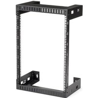StarTech.com 2-Post 15U Heavy-Duty Wall-Mount Network Rack 19" Open Frame Server Rack 12" Deep Wall Mount Data Rack for IT / AV / Patch Panel / Computer Equipment - Cage Nuts & Screws Included Wall mounted rack 15U 90 kg 9.7 kg Black