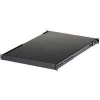 StarTech.com 1U 4-Post Adjustable Server Rack Mount Shelf - 330lbs(150 kg) - 19.5 to 38in Adjustable Mounting Depth Universal Tray for 19" AV Data & Network Equipment Rack - 27.5in Deep Adjustable shelf Steel Black 6.2 kg