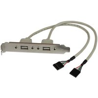 StarTech 2 Port USB A Female Slot Plate Adapter - USB panel - USB (F) to 5 pin in-line (F) - USBPLATE - USB panel - USB to 5 pin in-line