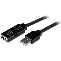 StarTech.com USB 2.0, Female USB 2.0 Type A to Female USB 2.0 Type A, Black, 25 m