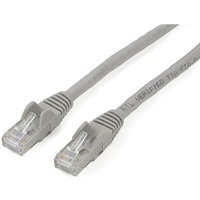Startech 2m CAT6 Ethernet Cable, 10 Gigabit Snagless RJ45 650MHz 100W PoE Patch Cord, CAT 6 10GbE UTP Network Cable w/Strain Relief, Grey, Wiring is UL Certified/TIA - Category 6 - 24AWG (N6PATC2MGR) - patch cable - 2 m - grey