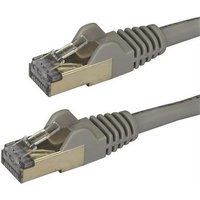 StarTech.com 2m CAT6a Ethernet Cable - 10 Gigabit Shielded Snagless RJ45 100W PoE Patch Cord - 10GbE STP Network Cable w/Strain Relief - Grey Individually Tested/Wiring is UL Certified/TIA