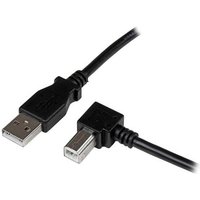 StarTech 2m USB 2.0 A to Right Angle B Cable Cord - 2 m USB Printer Cable - Right Angle USB B Cable - 1x USB A (M), 1x USB B (M) (USBAB2MR) - USB cable - USB Type B to USB - 2 m