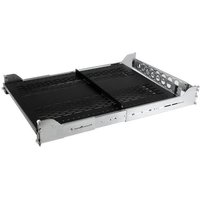 StarTech.com 2U Vented Sliding Server Rack Shelf w/ Cable Management Arm - 27.7 to 31.6in Adjustable Mounting Depth - 50lb - 19" Server Tray Shelf for Equipment Rack - 24in Deep Adjustable shelf Steel Black Silver 8.2 kg