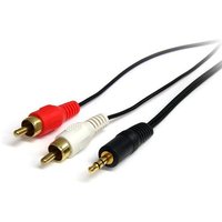 Startech 3 ft Stereo Audio Cable - 3.5mm Male to 2x RCA Male - heaDPhone jack to RCA - Mini jack to RCA - 3.5mm to RCA (MU3MMRCA) - audio cable - 92 cm