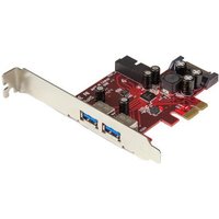 StarTech.com 4 Port PCI Express USB 3.0 Card - 5Gbps - 2 External & 2 Internal - SATA Power - UASP Support - 2x Internal (IDC) Motherboard-Style Headers - TAA