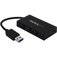 StarTech.com 4 Port USB 3.0 Hub - USB Type-A Hub with 1x USB-C & 3x USB-A (SuperSpeed 5Gbps) - USB Bus or Self-Powered - Portable USB 3.1/3.2 Gen 1 BC 1.2 Charging Hub w/ Power Adapter~4 Port USB 3.0 Hub - USB Type-A Hub with 1x USB-C & 3x USB-A (SuperSpe