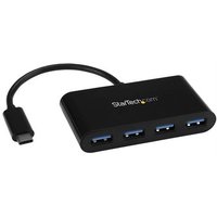 Startech 4-Port USB-C Hub - Portable USB-C to 4x USB-A Hub - Bus-Powered USB 3.1 Gen 1 Type-C Hub - USB 3.0 Port Expander (HB30C4AB) - hub - 4 ports
