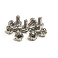 StarTech.com 50-Pack M6 12mm Screws Mounting Screws for 19" or 10" Server Racks Cabinets and Enclosures Silver - TAA