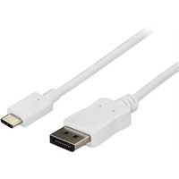 StarTech.com 6ft (1.8m) USB C to DisplayPort 1.2 Cable 4K 60Hz - USB-C to DisplayPort Adapter Cable HBR2 - USB Type-C DP Alt Mode to DP Monitor Video Cable - Works with Thunderbolt - White