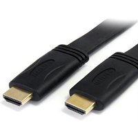 Startech 6 ft Flat High Speed HDMI Cable with Ethernet - Ultra HD 4k x 2k HDMI Cable - HDMI to HDMI M/M - Flat HDMI Cable (HDMIMM6FL) - HDMI cable with Ethernet - 1.8 m