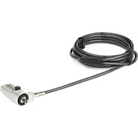 Startech 6.5’ (2m) Laptop Cable Lock, 4 Digit Combination Laptop/Desktop Security Cable Lock for Wedge Slot Computers/Laptops, Anti-Theft Vinyl-Coated Steel Combo Cable Lock, Portable - Wedge Slot Laptop Lock (LTLOCKNBL) - security cable lock - TAA Compli