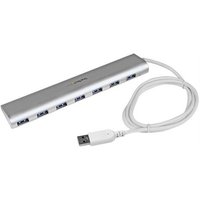 StarTech.com 7-Port USB Hub, USB A to 7x USB-A Ports, USB 5Gbps, Rugged Design, Bus or Self-Powered, Portable Laptop USB 3.0 Hub Expansion with Power Supply