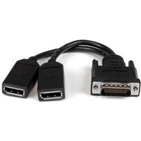 StarTech.com 8" (20 cm) DMS-59 to Dual DisplayPort Adapter Cable - 4K x 2K Video - LFH DMS 59 pin (M) to 2x DisplayPort 1.2 (F) Splitter Y Cable - LFH Graphics Card to Dual DP Monitors