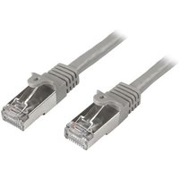 Startech 1m CAT6 Ethernet Cable, 10 Gigabit Shielded Snagless RJ45 100W PoE Patch Cord, CAT 6 10GbE SFTP Network Cable w/Strain Relief, Grey, Wiring is UL Certified/TIA - Category 6 - 26AWG (N6SPAT1MGR) - patch cable - 1 m - grey