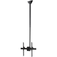 Startech Ceiling TV Mount - 3.5' to 5' Pole - Full Motion - Supports Displays 32” to 75" - For VESA Mount Compatible TVs (FLATPNLCEIL) bracket - for flat panel - black