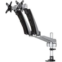 Startech Desk Mount Dual Monitor Arm - Full Motion Articulating Arms - Premium Dual Monitor Stand - For up to 30" (19.8lb/9kg) VESA Mount Monitors - Tool-less Assembly - Steel & Aluminum mounting kit - full-motion - for LCD display - black, silver