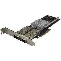 StarTech.com Dual Port 40G QSFP+ Network Card - Intel XL710 Open QSFP+ Converged Adapter - PCIe 40 Gigabit Ethernet Server NIC - 40GbE Fiber Optic LAN Card - Dell PowerEdge HPE ProLiant Internal Wired PCI Express Fiber 40000 Mbit/s Black
