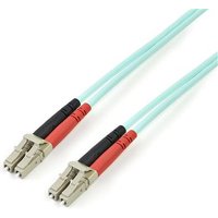 StarTech.com 2m (6ft) LC/UPC to LC/UPC OM3 Multimode Fiber Optic Cable Full Duplex 50/125m Zipcord Fiber Cable 100G Low Insertion Loss LSZH Fiber Jumper Cord