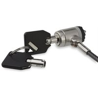 Startech 6ft (2m) Laptop Cable Lock with Keys, Keyed Security Cable Lock for Compatible K-Slot Laptops, Desktops, Computers & Other Devices, Anti-Theft Vinyl Coated Steel Cable Lock - 6 ft Keyed Cable Lock (LTLOCKKEY) - security cable lock