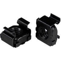 StarTech.com 50-Pack M6 Square Hole Cage Nuts and Installation Tool for 19" or 10" Server Racks, Cabinets and Enclosures, Black - TAA