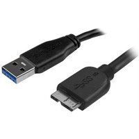 StarTech 0.5m 20in Slim USB 3.0 A to Micro B Cable M/M - Mobile Charge Sync USB 3.0 Micro B Cable for Smartphones and Tablets (USB3AUB50CMS) - USB cable - Micro-USB Type B to USB Type A - 50 cm