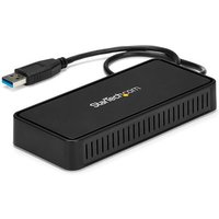 StarTech.com USB 3.0 Mini Dock - Dual Monitor USB-A Docking Station with DisplayPort 4K 60Hz Video & Gigabit Ethernet - 1ft (30cm) cable - Portable USB 3.1 Gen 1 Type-A Laptop Adapter