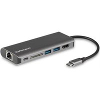 StarTech.com USB C Multiport Adapter, Portable USB-C Dock to 4K HDMI, 2-pt USB 3.0 Hub, SD/SDHC, GbE, 100W PD Pass-Through - USB Type-C/Thunderbolt 3 - REPLACED BY DKT30CSDHPD3