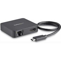 Startech USB C Multiport Adapter, Portable USB-C Mini Dock 4K HDMI Video, Gigabit Ethernet, USB 3.0 Hub (1x USB-A 1x USB-C), USB Type-C Multiport Adapter, Thunderbolt 3 Compatible - USB-C Travel Dock (DKT30CHD) - docking station - USB-C / Thunderbolt 3 -