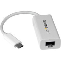 Startech USB C to Gigabit Ethernet Adapter - White - USB 3.1 to RJ45 LAN Network Adapter - USB Type C to Ethernet (US1GC30W) - network adapter - USB-C - Gigabit Ethernet