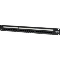 Tripp Lite N052-024 24-Port 1U Rack-Mount Cat5e 110 Patch Panel 568B RJ45 Ethernet TAA RJ-45 Rack mounting 1U Black UL TAA RoHS 480.1 mm