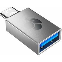 CHERRY 61710036 cable gender changer USB-A USB-C Silver