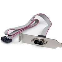 StarTech 1 Port 16in DB9 Serial Port BRacket to 10 Pin Header - Low Profile - low profile DB9 Header - DB9 bRacket (PLATE9M16LP) - serial panel - DB-9 to 10 PIN IDC - 40.6 cm