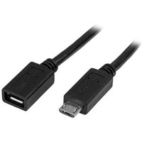 StarTech.com USB 2.0, Female Micro USB Type B to Female Micro USB Type B, Black, 500 mm