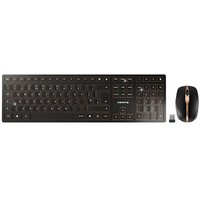 CHERRY DW 9100 SLIM keyboard Mouse included Universal RF Wireless + Bluetooth QWERTY UK English Black