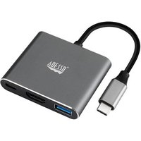 Adesso AUH-4010 laptop dock/port replicator USB 3.2 Gen 1 (3.1 Gen 1) Type-C Grey