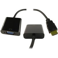 Cables Direct NLHDMI-HSV01 video cable adapter HDMI VGA (D-Sub) Black
