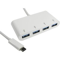 Cables Direct USB3C-HUB4BP interface hub USB 3.2 Gen 2 (3.1 Gen 2) Type-C 5000 Mbit/s White