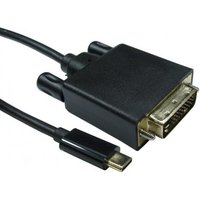 Cables Direct USB C to DVI 4k @ 30HZ 1 m USB Type-C Black