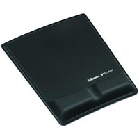 Fellowes Mouse Mat Wrist Support - Health-V Mouse Pad with Antibacterial Protection - Ergonomic Mouse Mat for Computer Laptop Home Office Use - Black