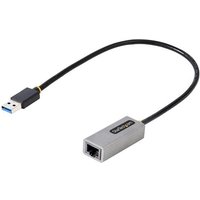 Startech USB to Ethernet Adapter, USB 3.0 to 10/100/1000 Gigabit Ethernet LAN Converter for Laptops, 1ft (30cm) Attached Cable, USB to RJ45 Adapter, USB NIC Adapter, Ethernet Dongle - USB Network Adapter - network adapter - USB 3.2 Gen 1 - Gigabit Etherne