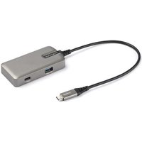StarTech.com USB C Multiport Adapter - USB-C to 4K 60Hz HDMI 2.0, 100W Power Delivery Pass-through - 3-Port 10Gbps USB Hub - Portable USB Type-C Mini Docking Station - 10" (25cm) Cable