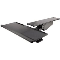 StarTech Under Desk Keyboard Tray, Full Motion & Height Adjustable Keyboard and Mouse Tray, 10" x 26" Platform, Ergonomic Sliding Computer Keyboard Holder with Mouse Pad & Wrist Rest - Desk Mount Keyboard Tray - keyboard/mouse tray
