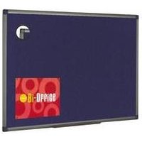 Bi-Office Aluminium Trim Felt Noticeboard 600x450mm Blue FB0443186