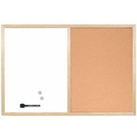 Bi-Office Combination Board Cork/Non Magnetic Whiteboard Pine Frame 600X400mm - Mx03001010
