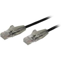 Startech 1m Slim LSZH CAT6 Ethernet Cable, 10 Gigabit Snagless RJ45 100W PoE Patch Cord, CAT 6 10GbE UTP Network Cable w/Strain Relief, Black, ETL, Low Smoke Zero Halogen - Category 6 - 28AWG (N6PAT100CMBKS) - patch cable - 1 m - black