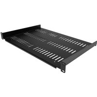 Startech 1U Vented Server Rack Cabinet Shelf, 12in Deep Fixed Cantilever Tray, Rackmount Shelf for 19" AV/Data/Network Equipment Enclosure w/ Cage Nuts & Screws, 55lbs Weight Capacity - 1U Network Rack Shelf - rack shelf - 1U